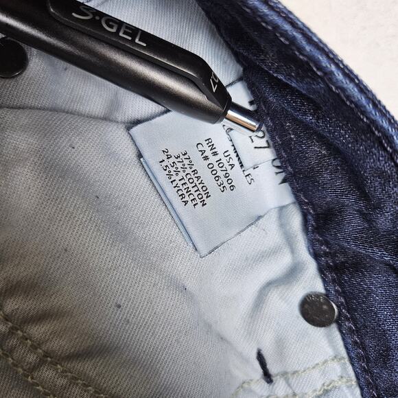 Hudson Ferris Flare Jeans Womens Dark Wash Stretch Denim Flap Pocket Low Rise 27 - Picture 12 of 16